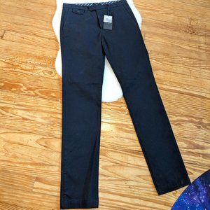 Ted Baker London New Dark Navy Blue Irvine Slim Fit Chino Pants for Men - NWT